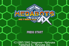Medabots AX - Metabee Version Title Screen